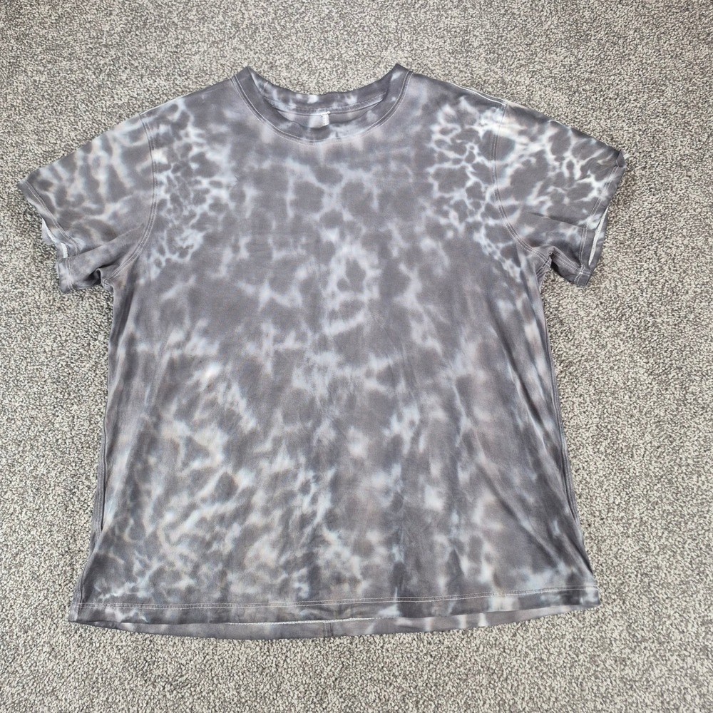 Lululemon Tie Dye T-Shirt Womens Large Grey All Yours Tee Short Sleeve